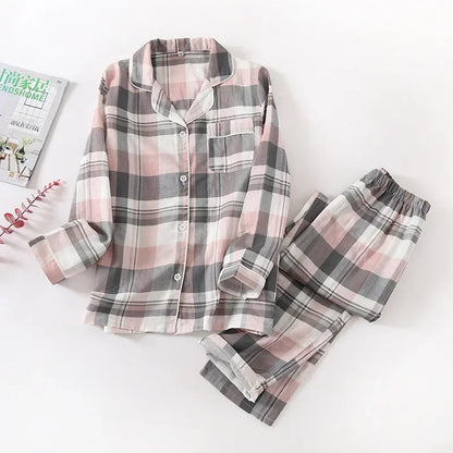 2025 kimono femme maple leaf pajama sets women 100% gauze cotton long sleeve casual sleepwear women pyjamas autumn hot sale