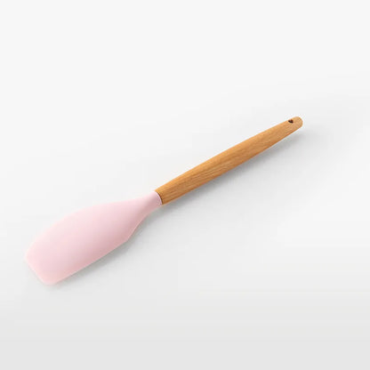 1Pc PSilicone Kitchen Utensils Set Non-Stick Cookware for Kitchen Wooden Handle Spatula Egg Beaters Kitchenware Accessories