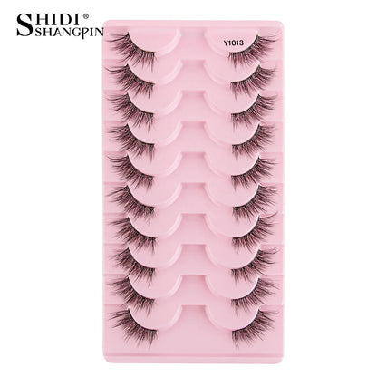New Half Eyelashes False Lashes 5/10 Pairs 3D Mink Lashes Natural Eyelash Extension Cat Eye Eyelashes Makeup faux Cils maquiagem