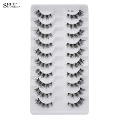 New Half Eyelashes False Lashes 5/10 Pairs 3D Mink Lashes Natural Eyelash Extension Cat Eye Eyelashes Makeup faux Cils maquiagem