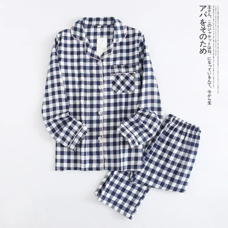2025 kimono femme maple leaf pajama sets women 100% gauze cotton long sleeve casual sleepwear women pyjamas autumn hot sale