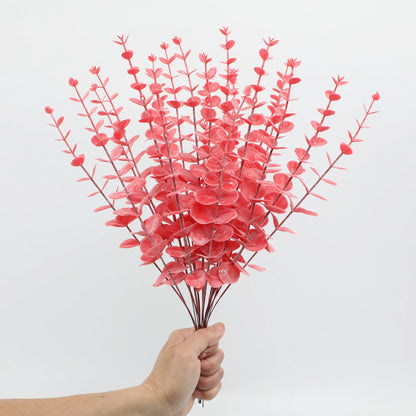 5/10/20pcs Artificial Eucalyptus Plant Artificial Eucalyptus Leaves For DIY Bouquet Wedding Office Decoration