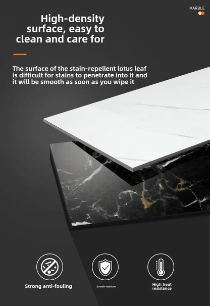 10-50Pcs PVC Marble Wall Stickers Self-Adhesive Thickened Tile Sticker Bathroom Waterproof Floor Sticker Kitchen Home Decoration