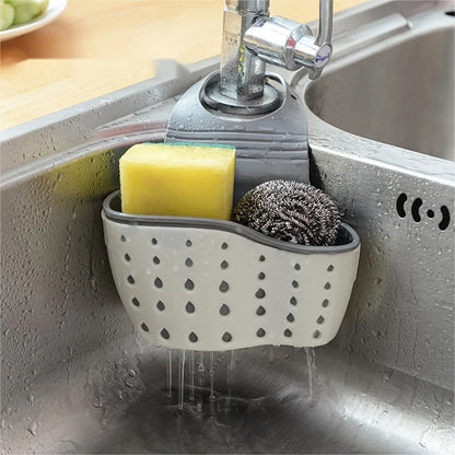 Double-layer Sink Hanging Bag Kitchen Rack Faucet Sponge Holder Storage Hanging Basket Kitchen Storage Rack Sink Accessories