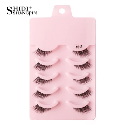 New Half Eyelashes False Lashes 5/10 Pairs 3D Mink Lashes Natural Eyelash Extension Cat Eye Eyelashes Makeup faux Cils maquiagem