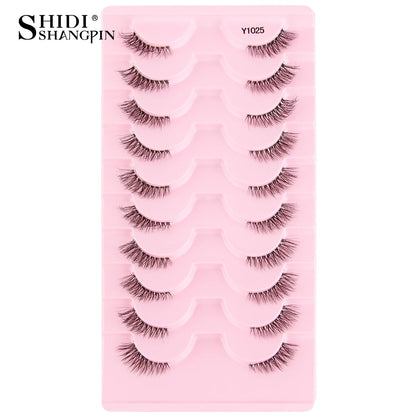 New Half Eyelashes False Lashes 5/10 Pairs 3D Mink Lashes Natural Eyelash Extension Cat Eye Eyelashes Makeup faux Cils maquiagem
