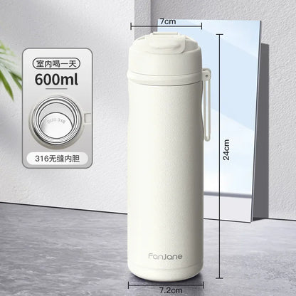 600ml Magnetic Tea Thermos Cup with Movable Filter Infuser Stainless Steel Vacuum Flask Keep Cold Hot Travel Business Car Gift