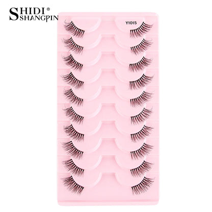 New Half Eyelashes False Lashes 5/10 Pairs 3D Mink Lashes Natural Eyelash Extension Cat Eye Eyelashes Makeup faux Cils maquiagem