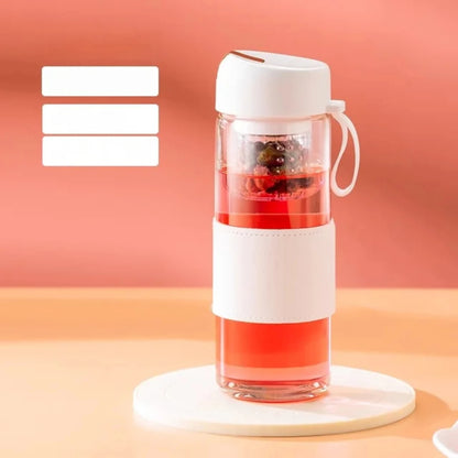 450ml Portable Transparent Glass Cup Household Drinkware Coffee Mug With Lid Beverage Coffee Cups Coffeeware Teaware