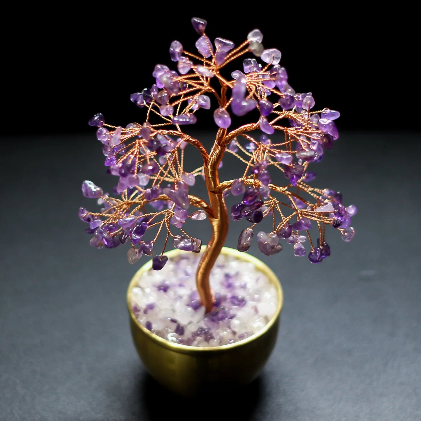 Lucky Abundance Crystal Feng Shui Tree -  Prosperity Decor for Desk, Wealth Attracting Home & Office Blessing | Unique Gift Idea