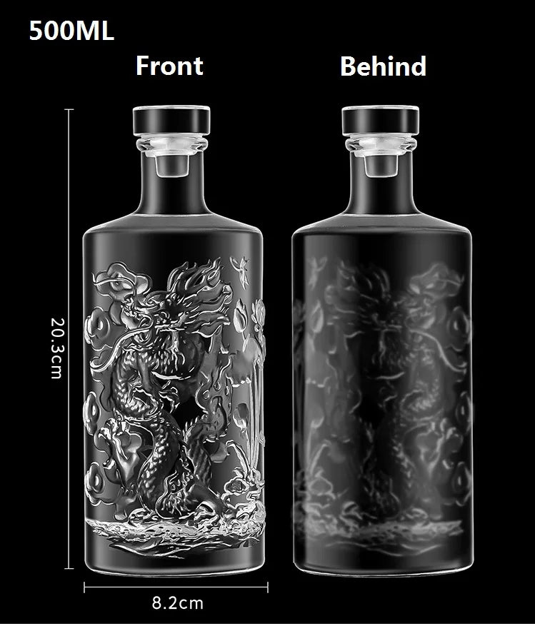 500ml Glass Water Bottle Large Capacity with Cover for Water Drink Outdoor PortableTransparent Milk Juice Cup