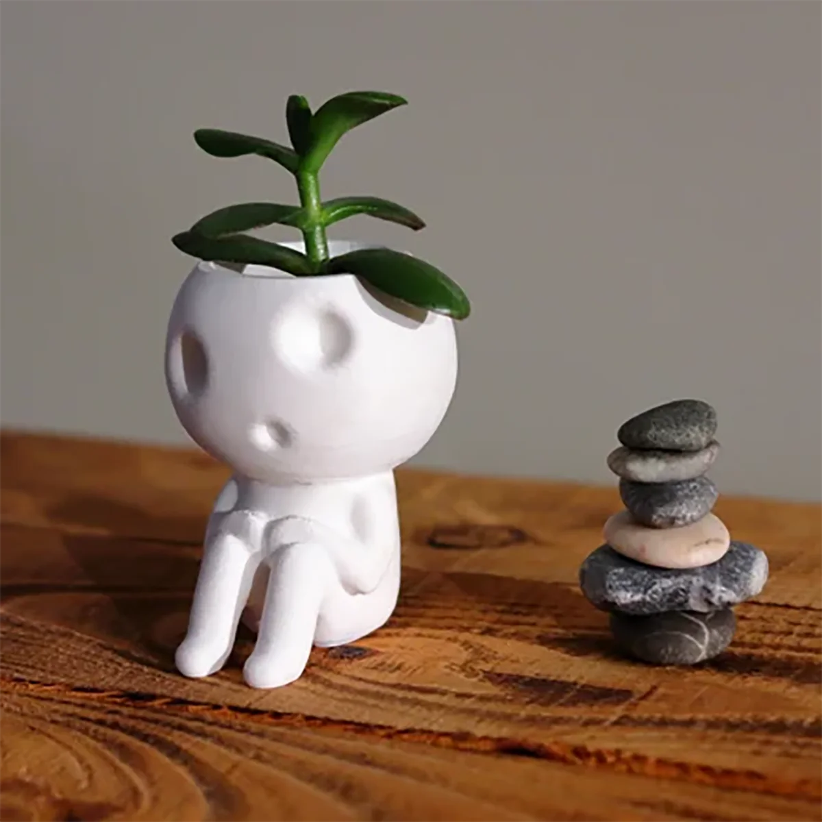 Kawaii Tree Elves Planter Pot Kodama Gardening Pot Small Plant Holder Air Plant HoldeiPlant Pots Flower Pots for Indoor Plants