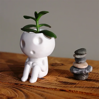 Kawaii Tree Elves Planter Pot Kodama Gardening Pot Small Plant Holder Air Plant HoldeiPlant Pots Flower Pots for Indoor Plants