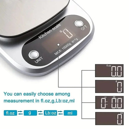 2025 New High-Precision Digital Kitchen Scale - For Cooking/Baking, 22lb Max, Grams/Ounces Conversion, Easy to Clean