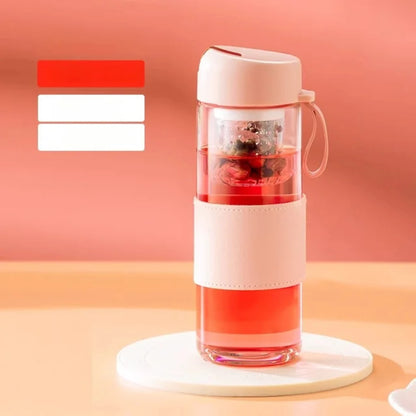 450ml Portable Transparent Glass Cup Household Drinkware Coffee Mug With Lid Beverage Coffee Cups Coffeeware Teaware