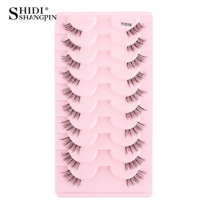 New Half Eyelashes False Lashes 5/10 Pairs 3D Mink Lashes Natural Eyelash Extension Cat Eye Eyelashes Makeup faux Cils maquiagem