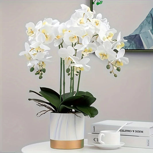 1Pcs Artificial Flowers Bouquet Butterfly Orchid Fake Flowers Phalaenopsis for Home Decor Garden Wedding Decoration Accessories
