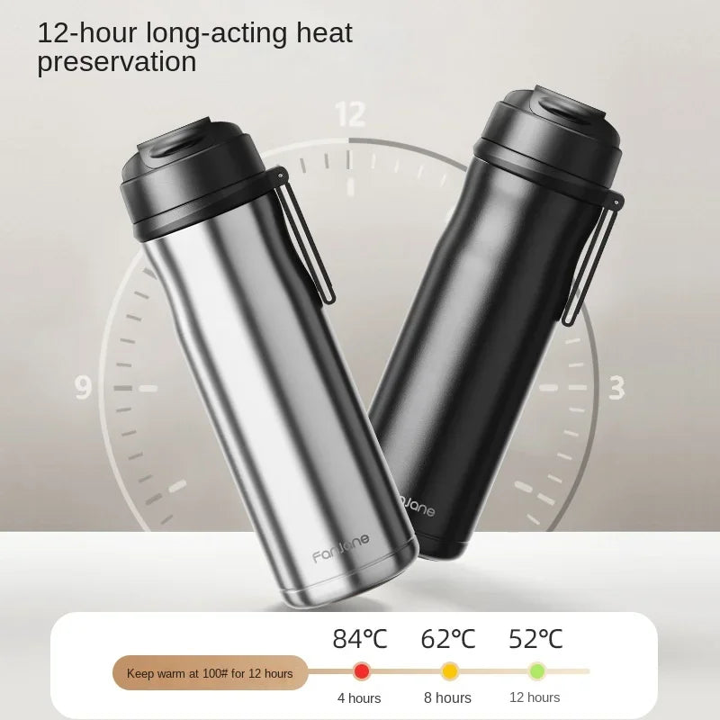 600ml Magnetic Tea Thermos Cup with Movable Filter Infuser Stainless Steel Vacuum Flask Keep Cold Hot Travel Business Car Gift