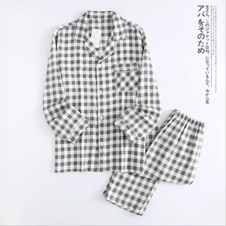 2025 kimono femme maple leaf pajama sets women 100% gauze cotton long sleeve casual sleepwear women pyjamas autumn hot sale