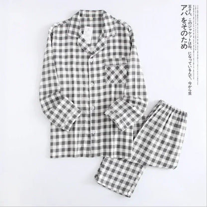 2025 kimono femme maple leaf pajama sets women 100% gauze cotton long sleeve casual sleepwear women pyjamas autumn hot sale