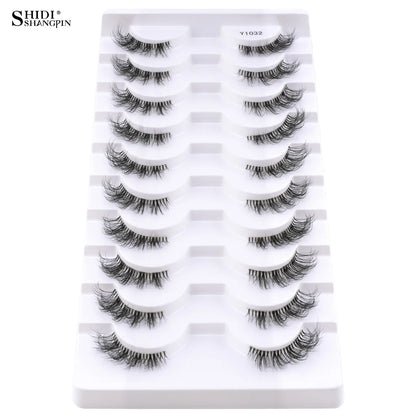 New Half Eyelashes False Lashes 5/10 Pairs 3D Mink Lashes Natural Eyelash Extension Cat Eye Eyelashes Makeup faux Cils maquiagem
