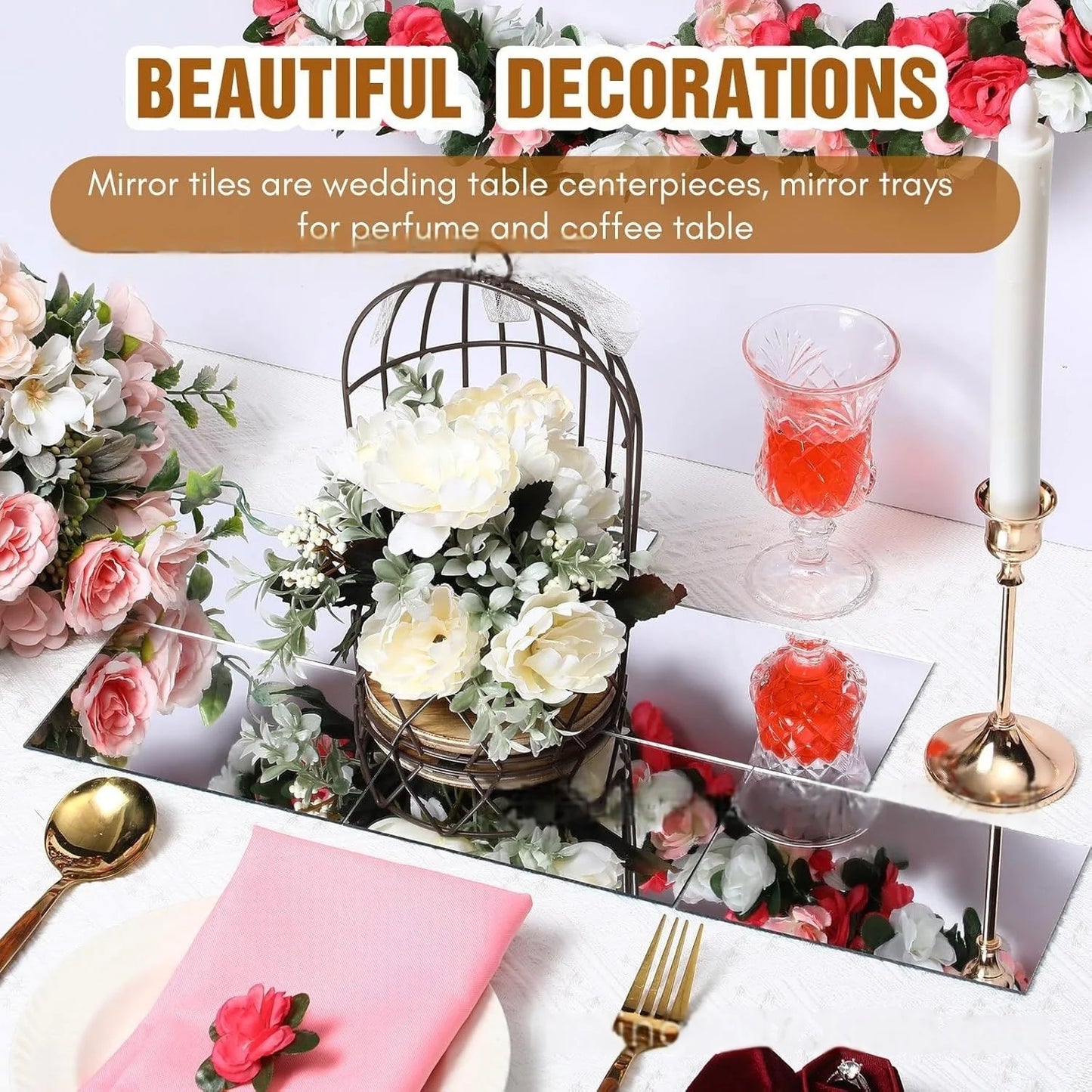 10pcs15/20cm 3D Self-adhesive Mirror Wall Stickers Thickened 2mm Flexible DIY Art Acrylic Mirror Stickers Living Room Decoration