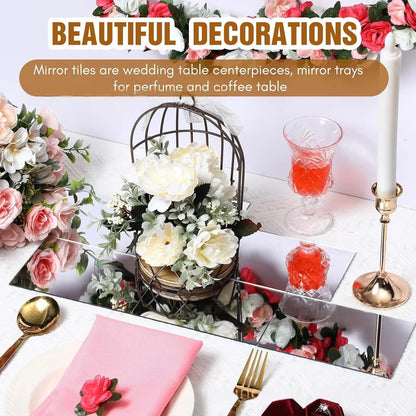 10pcs15/20cm 3D Self-adhesive Mirror Wall Stickers Thickened 2mm Flexible DIY Art Acrylic Mirror Stickers Living Room Decoration
