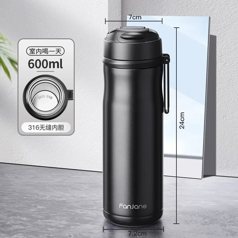 600ml Magnetic Tea Thermos Cup with Movable Filter Infuser Stainless Steel Vacuum Flask Keep Cold Hot Travel Business Car Gift