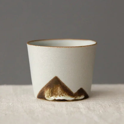 50ml/55ml Hand drawn mountain shape teacup Retro Ceramic Tea cup Kung Fu Tea Set Coffee Cup Small Water Cup Porcelain Teaware