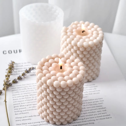 3D Cylinder Shape Candle Silicone Mold Scented Candle Craft Gift Making Wax Molds DIY Epoxy Resin Plaster Soap Casting Mould