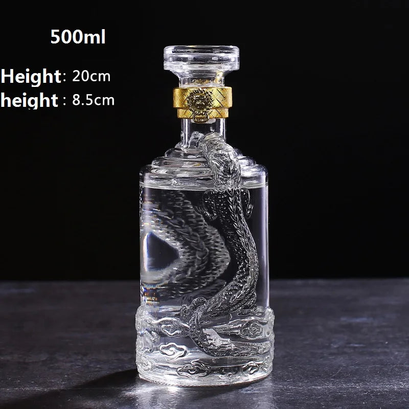 500ml Glass Water Bottle Large Capacity with Cover for Water Drink Outdoor PortableTransparent Milk Juice Cup