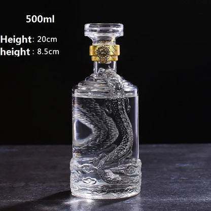 500ml Glass Water Bottle Large Capacity with Cover for Water Drink Outdoor PortableTransparent Milk Juice Cup