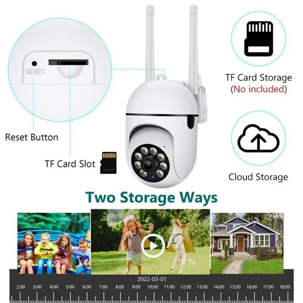 8MP Wifi Surveillance Camera PTZ Wireless IP Camera 8X Zoom AI Human Tracking Two-way Audio Color Night Vision Security Cam CCTV