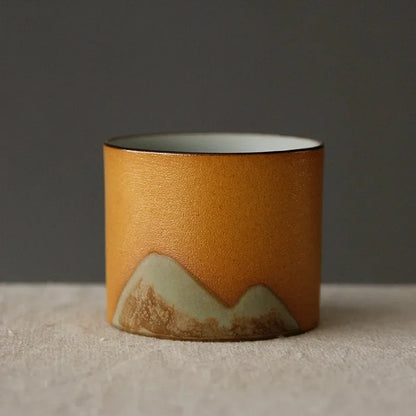 50ml/55ml Hand drawn mountain shape teacup Retro Ceramic Tea cup Kung Fu Tea Set Coffee Cup Small Water Cup Porcelain Teaware