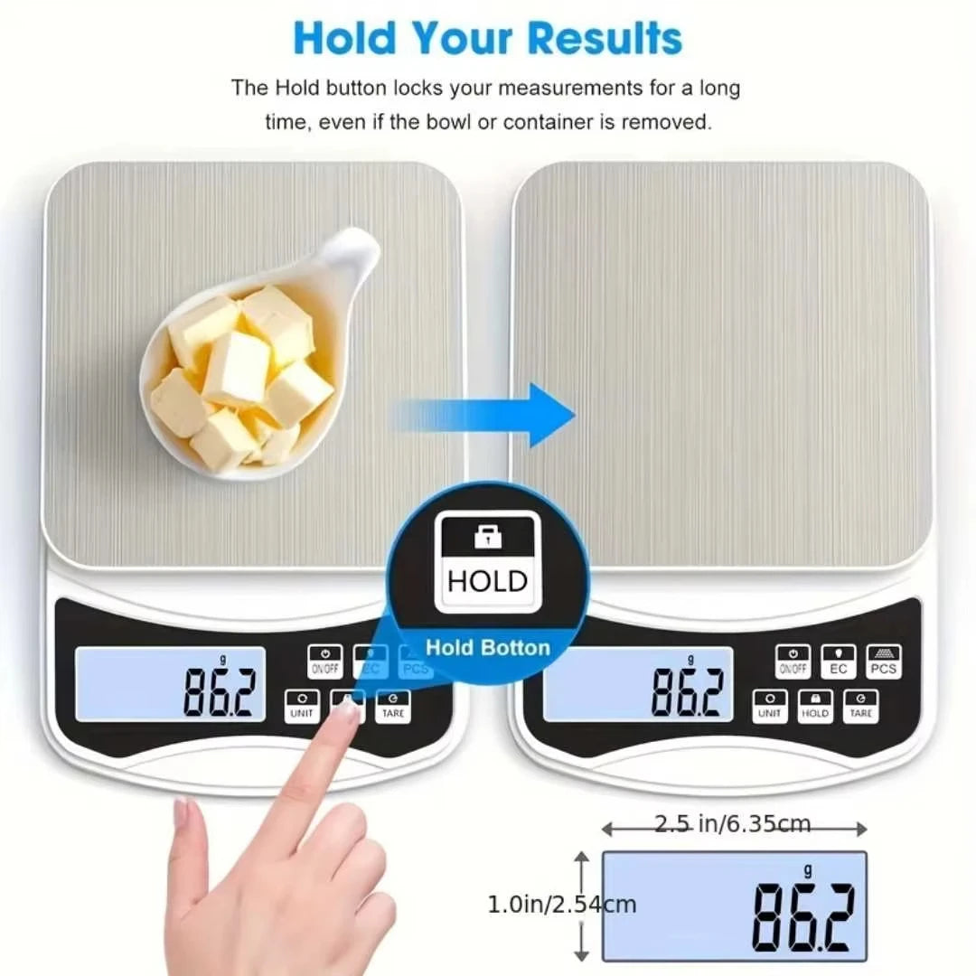 FODWET  5000g Digital Scale | 0.1g Precise Kitchen Scale for Baking/Keto/Coffee | LCD Backlit Food Weight Scale with Ounce&Gram