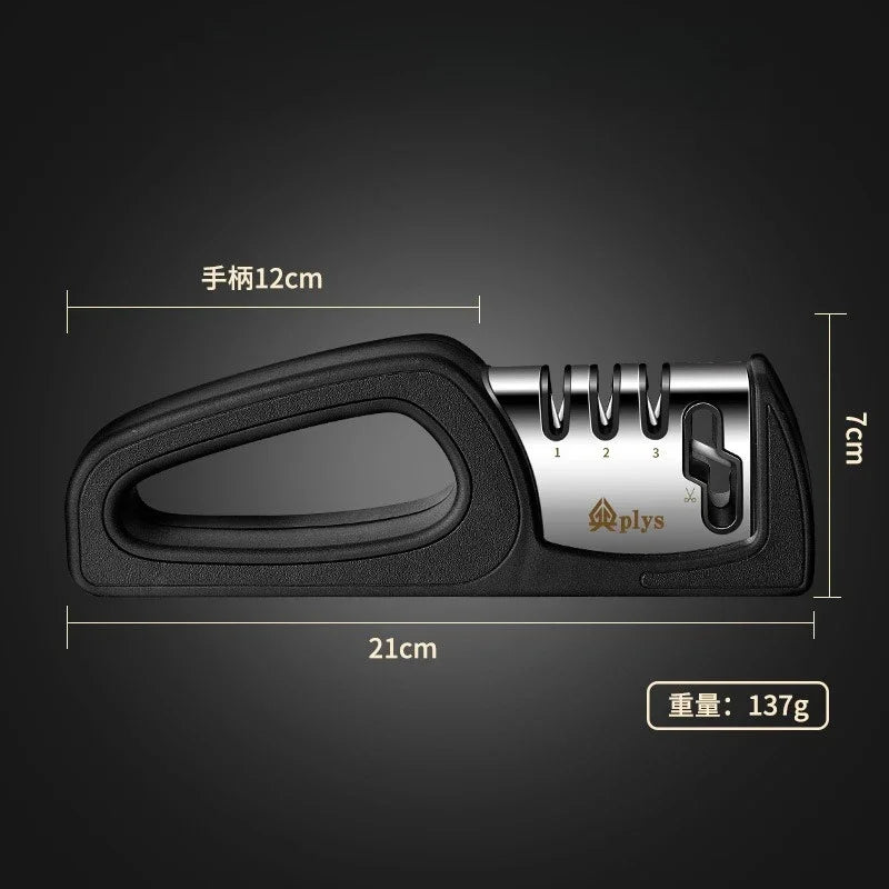 4 Stage Diamond Knife Sharpener Professional Manual Sharpening Tool with Non-Slip Base for Kitchen Knives ScissorsHousehold Tool