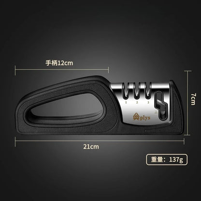 4 Stage Diamond Knife Sharpener Professional Manual Sharpening Tool with Non-Slip Base for Kitchen Knives ScissorsHousehold Tool