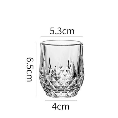 85ml/215ml/310ml/250ml/360ml Collins Glass Whiskey Cups Diamond Relief Bottom Beverage Cup Household Tazas Coffeeware Drinkware