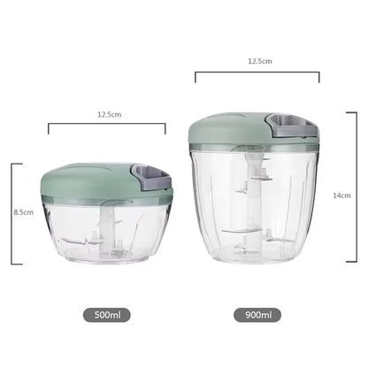 500/900ML Garlic Chopper Meat Grinder Manual Rotate Vegetable Cutter Chopper Slicer Fruit Garlic Crusher Kitchen Gadget Blenders