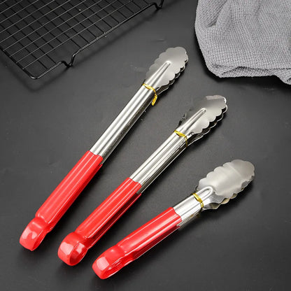 Stainless Steel Frying Shovel Clip Multifunctional Steak BBQ Tongs Frying Fish Spatula Clip Bread Clip Household Kitchen Tool