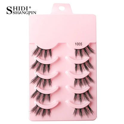 New Half Eyelashes False Lashes 5/10 Pairs 3D Mink Lashes Natural Eyelash Extension Cat Eye Eyelashes Makeup faux Cils maquiagem