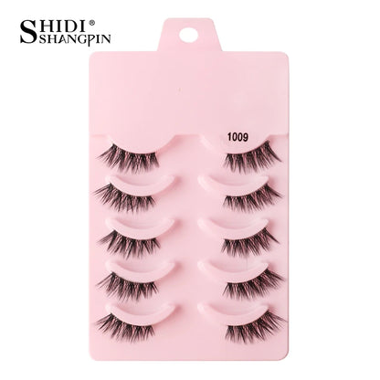 New Half Eyelashes False Lashes 5/10 Pairs 3D Mink Lashes Natural Eyelash Extension Cat Eye Eyelashes Makeup faux Cils maquiagem