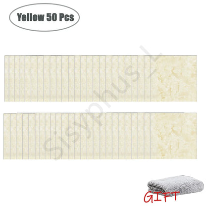 10-50Pcs PVC Marble Wall Stickers Self-Adhesive Thickened Tile Sticker Bathroom Waterproof Floor Sticker Kitchen Home Decoration