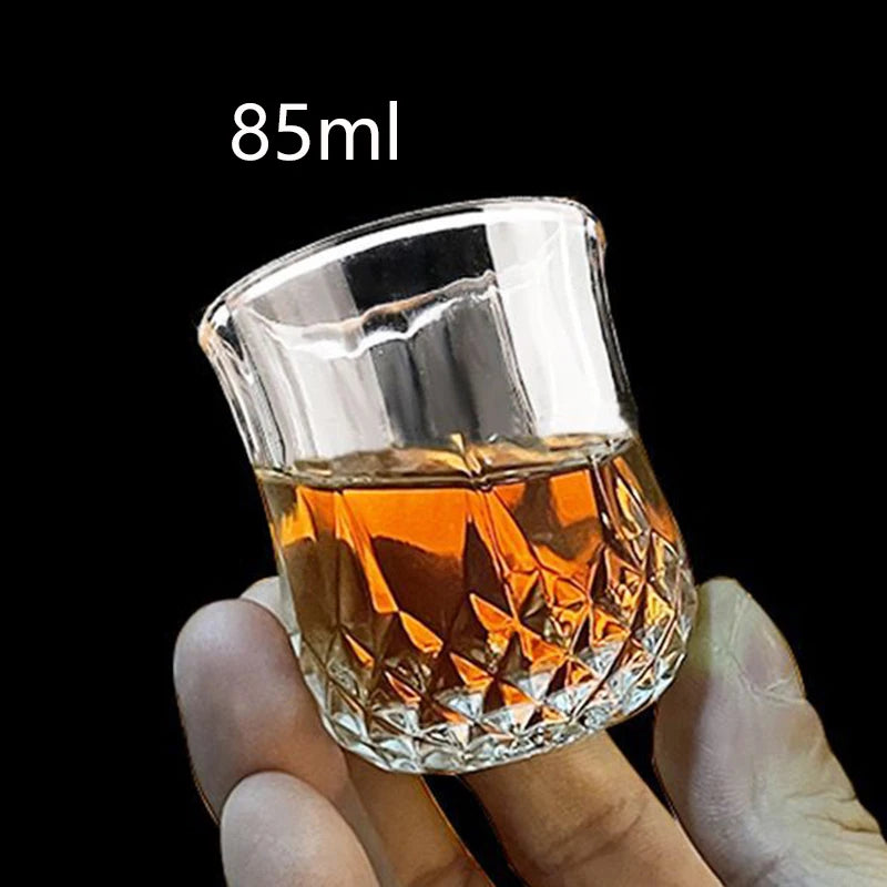 85ml/215ml/310ml/250ml/360ml Collins Glass Whiskey Cups Diamond Relief Bottom Beverage Cup Household Tazas Coffeeware Drinkware