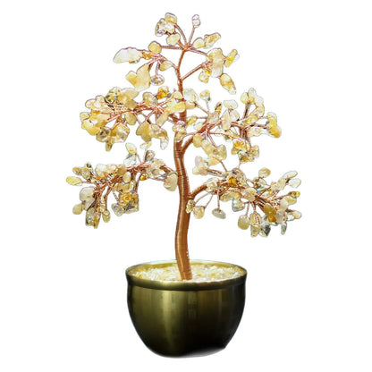Lucky Abundance Crystal Feng Shui Tree -  Prosperity Decor for Desk, Wealth Attracting Home & Office Blessing | Unique Gift Idea