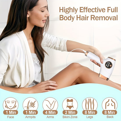 IPL Hair Removal Device, Suitable For Women And Men. IPL Device For Hair Removal, Almost Painless And With Lasting Effects. 9 Modes And Automatic Flashing. For Quick Full-body Hair Removal At Home. The Perfect Gift For New Ye