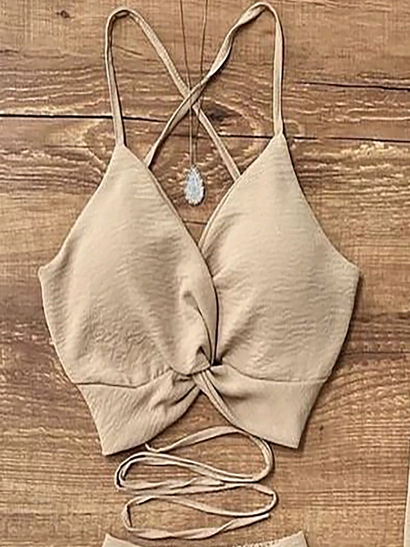 The 'Khaki Style' Set Includes a Cross-Strap Tank Top, Loose Shorts, And a Long-Sleeve Shirt, Unlocking a New Trend for Vacation Leisure.