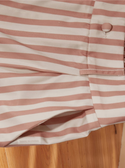 Women's Premium Pink Slimming Suspenders + Vertical Stripe Wide Leg Pants, Visual Lengthening and Slimming, Versatile and Comfortable