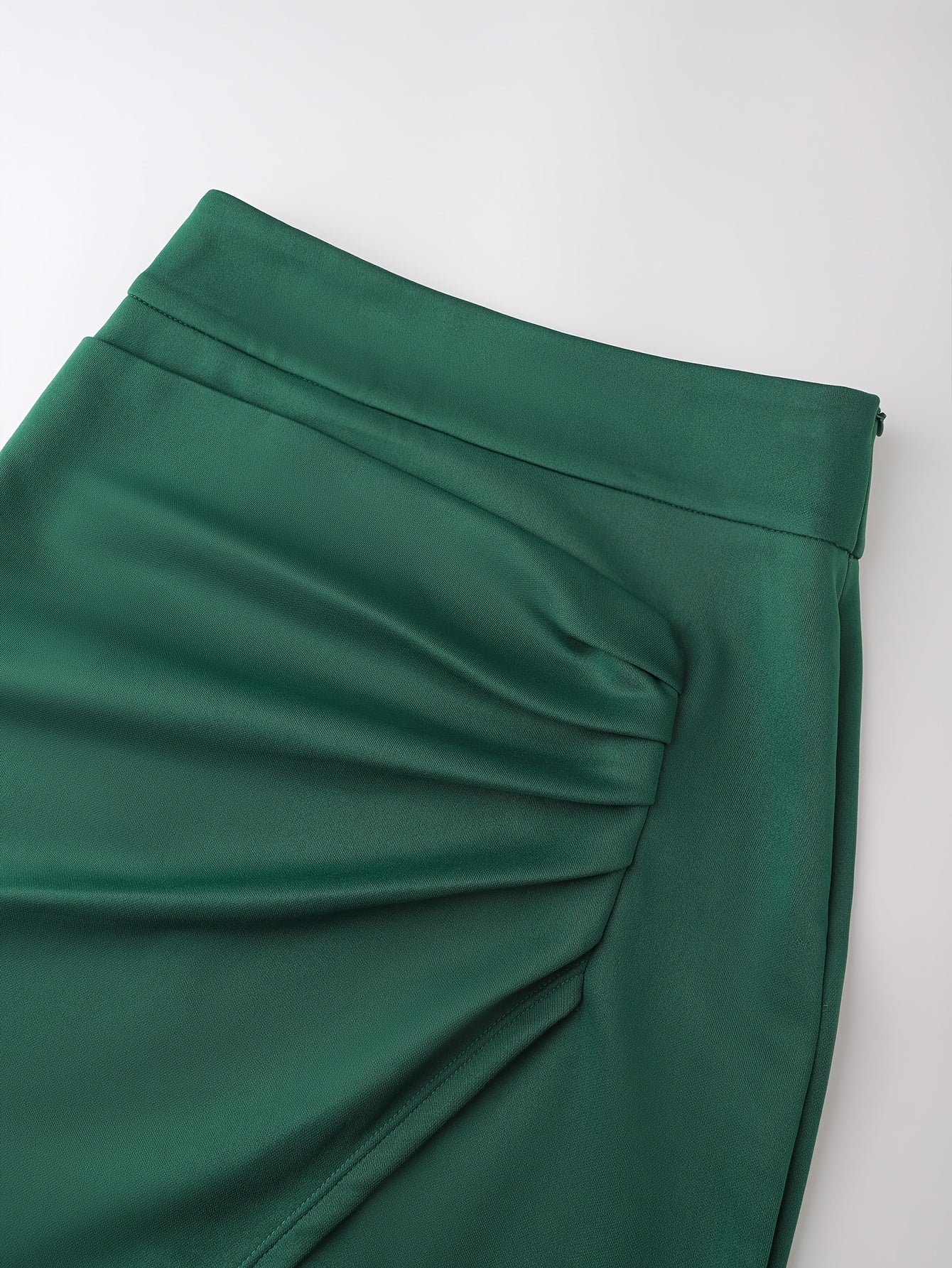 2pcs Striped Top + Green Skirt Set